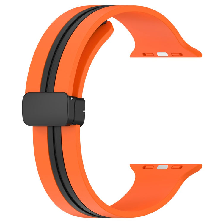 Super Slidstærk Silikone Universal Rem passer til Apple Smartwatch - Orange#serie_4