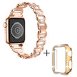 Apple Watch Series 8 (41mm) rhinestone décor alloy strap with cover