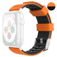 AHASTYLE WA11 Apple Watch Series 8 (41mm) contrast colors silicone strap - Black / Orange