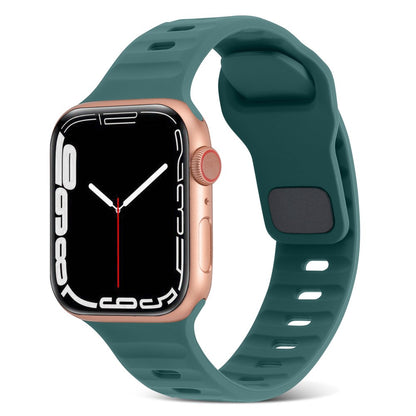 Mega Komfortabel Silikone Universal Rem passer til Apple Smartwatch - Grøn#serie_14