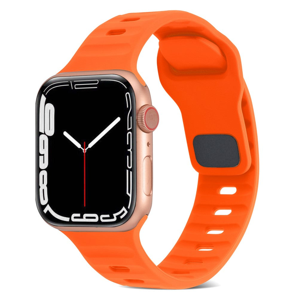 Mega Komfortabel Silikone Universal Rem passer til Apple Smartwatch - Orange#serie_3