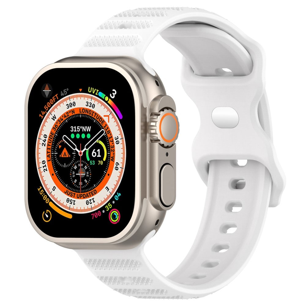 Elegant Metal Og Silikone Universal Rem passer til Apple Smartwatch - Hvid#serie_2