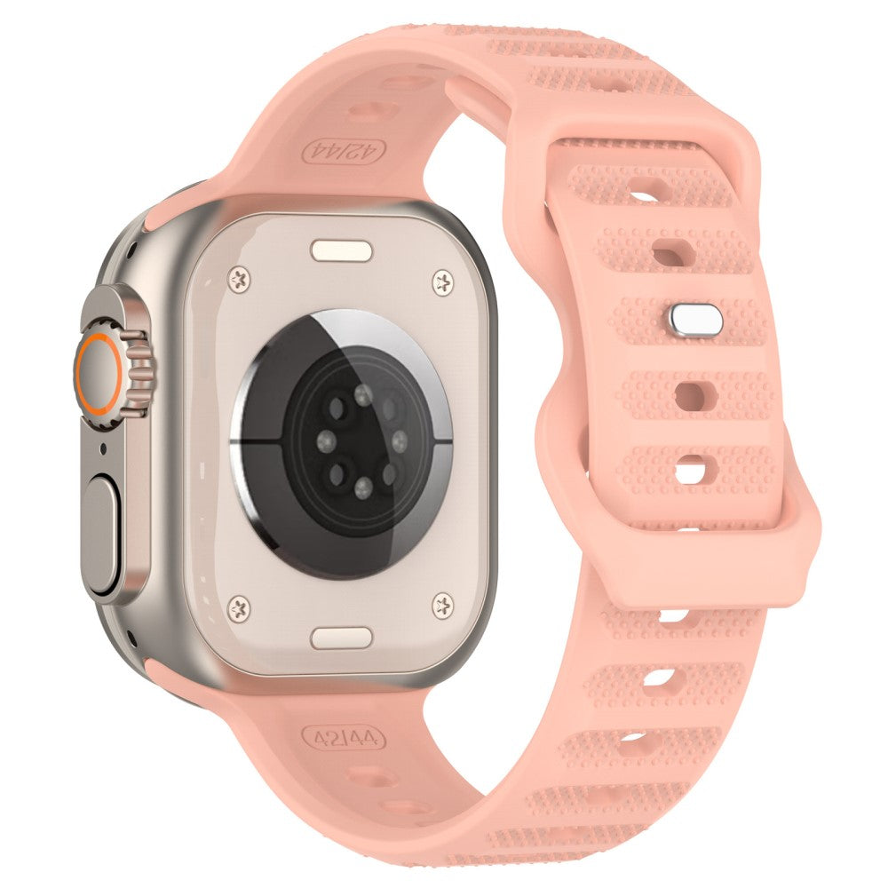 Elegant Metal Og Silikone Universal Rem passer til Apple Smartwatch - Pink#serie_4