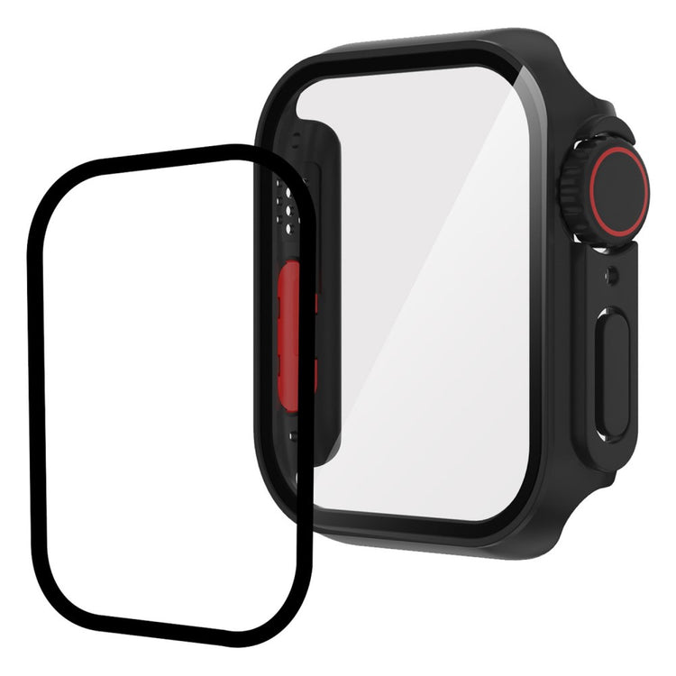 Godt Apple Watch Series 8 (45mm) / Apple Watch Series 7 45mm Cover med Skærmbeskytter i  - Sort#serie_1