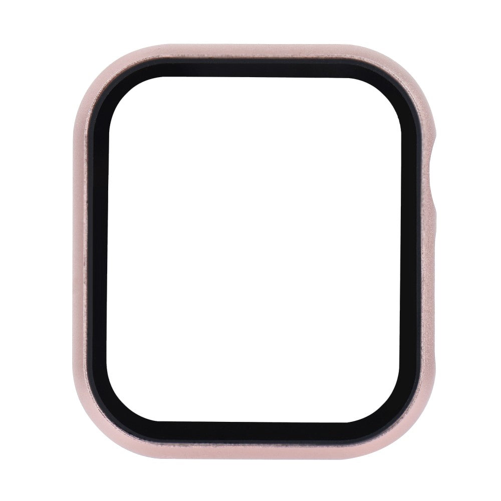 Flot Universal Cover med Skærmbeskytter i Metal og Hærdet Glas passer til Apple Watch Series 8 (45mm) / Apple Watch Series 7 45mm - Pink#serie_4