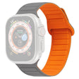 Apple Watch Series 8 (45mm) / Watch Ultra color match silicone strap - Grey / Orange