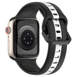Dual color silicone strap for Apple Watch Series 8 (45mm) / Watch Ultra - Black / White