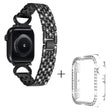 Apple Watch SE 2022 (40mm) rhinestone décor 5-bead metal strap with clear cover