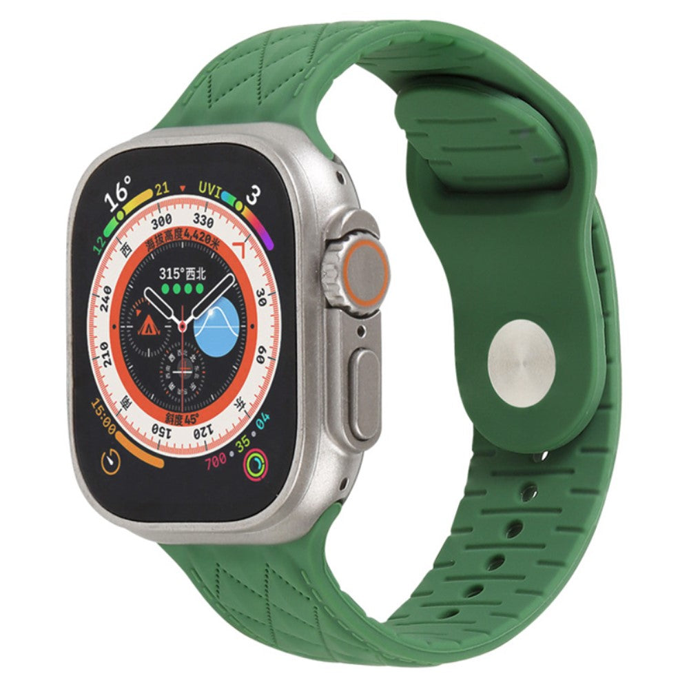 Mega Godt Silikone Universal Rem passer til Apple Smartwatch - Grøn#serie_12