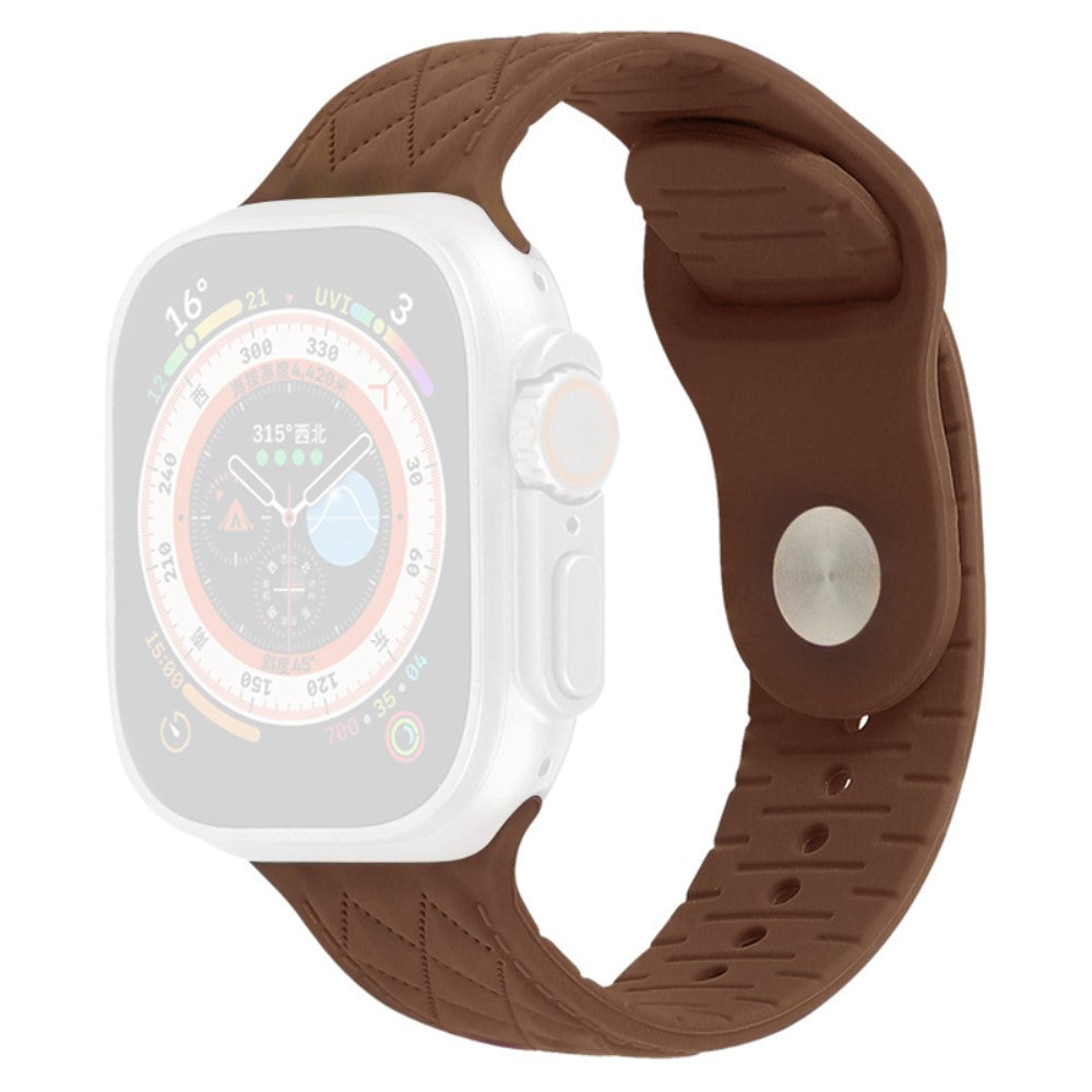Mega Godt Silikone Universal Rem passer til Apple Smartwatch - Brun#serie_6