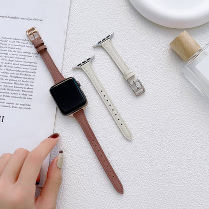 Stilren Ægte Læder Og Metal Universal Rem passer til Apple Smartwatch - Pink#serie_1