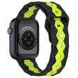 Apple Watch Series 9 45mm / Ultra 2 football pattern silicone strap - Black +Lime