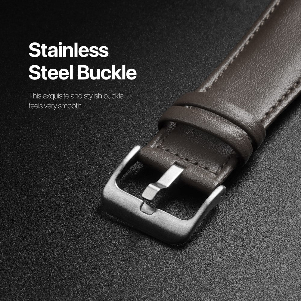 Skøn Metal Og Kunstlæder Universal Rem passer til Apple Smartwatch - Sølv#serie_4