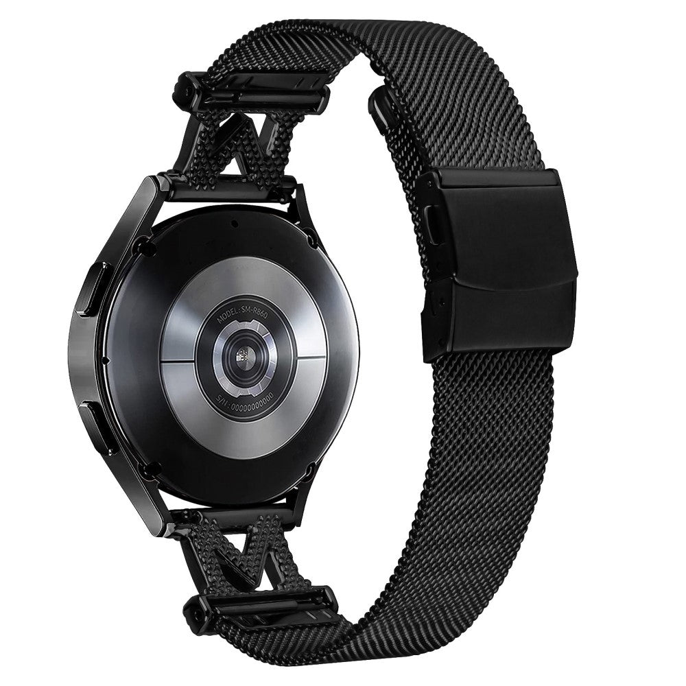 Meget Pænt Metal Og Rhinsten Universal Rem passer til Smartwatch - Sort#serie_027