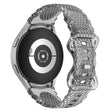 Samsung Galaxy Watch 5 / 4 crescent floral border clear strap - Transparent Grey