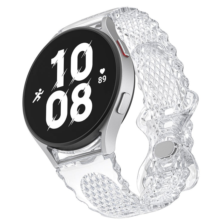 Rigtigt Elegant Silikone Universal Rem passer til Samsung Smartwatch - Gennemsigtig#serie_2