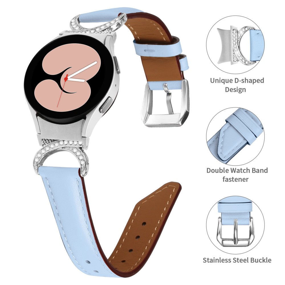 Vildt Rart Kunstlæder Universal Rem passer til Samsung Smartwatch - Blå#serie_4