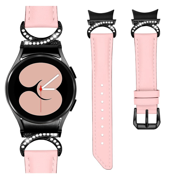 Rigtigt Nydelig Kunstlæder Universal Rem passer til Samsung Smartwatch - Pink#serie_2