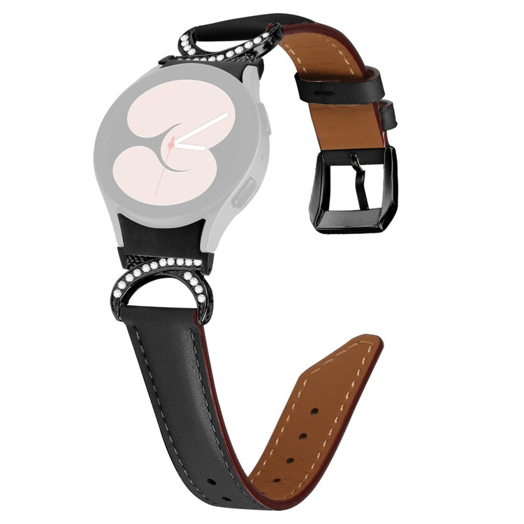 Rigtigt Nydelig Kunstlæder Universal Rem passer til Samsung Smartwatch - Sort#serie_3