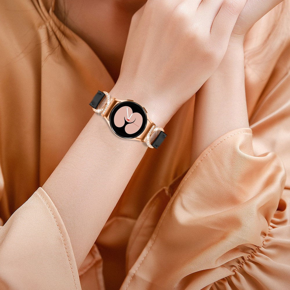 Super Skøn Kunstlæder Universal Rem passer til Samsung Smartwatch - Sort#serie_3