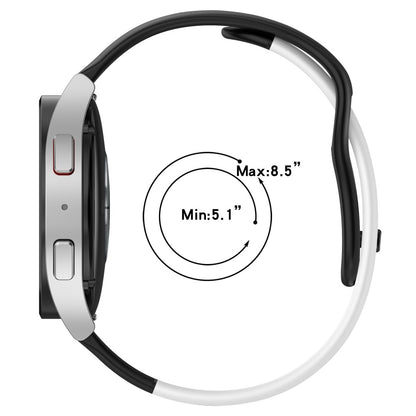 20mm Universal dual color silicone strap - Black / Blue#serie_5
