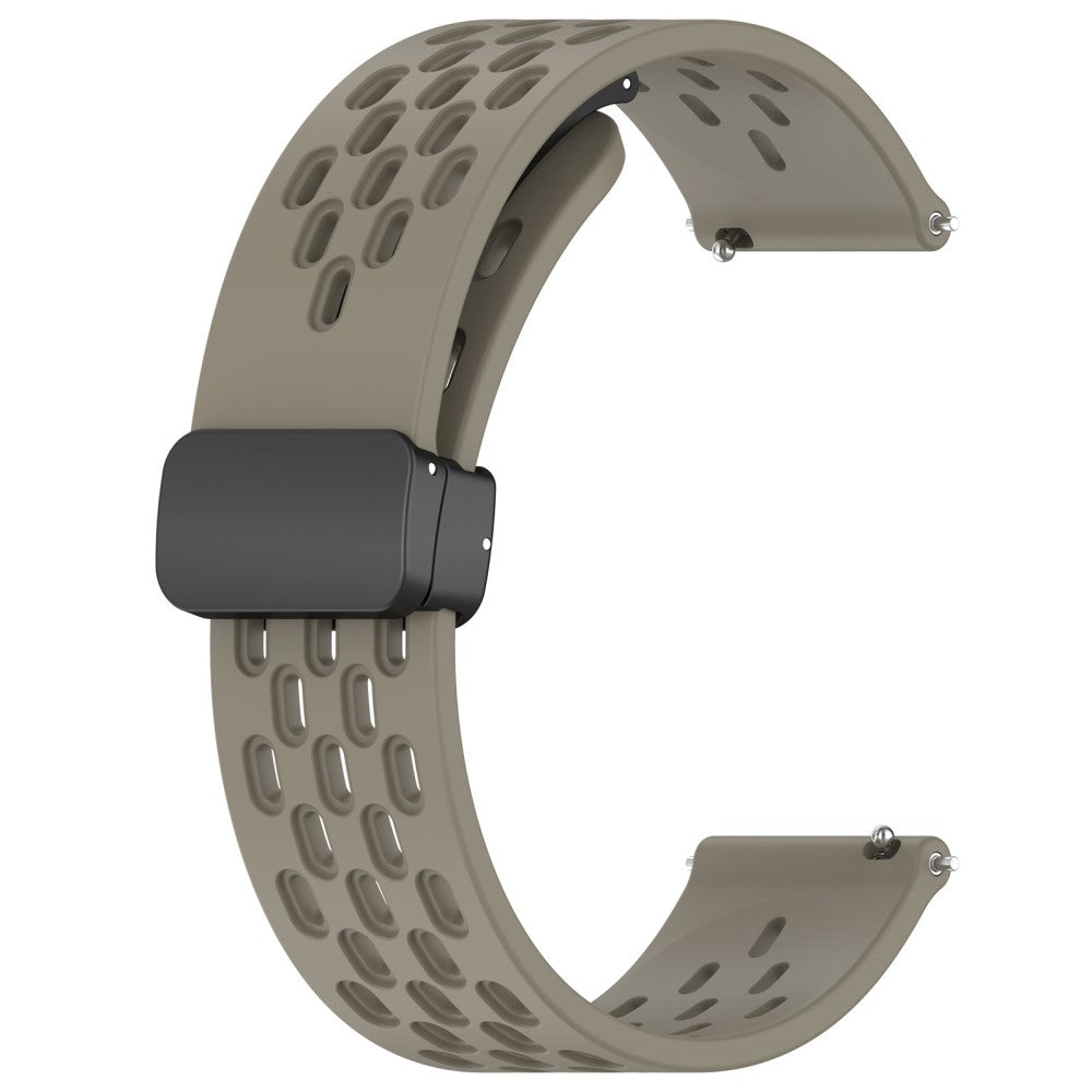 Vildt Smuk Metal Og Silikone Universal Rem passer til Smartwatch - Sølv#serie_13
