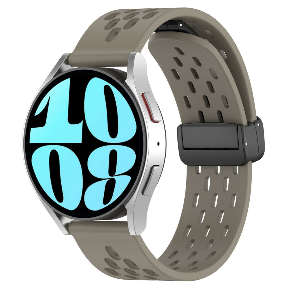 Vildt Smuk Metal Og Silikone Universal Rem passer til Smartwatch - Sølv#serie_13