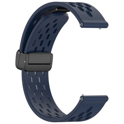 Vildt Smuk Metal Og Silikone Universal Rem passer til Smartwatch - Blå#serie_16