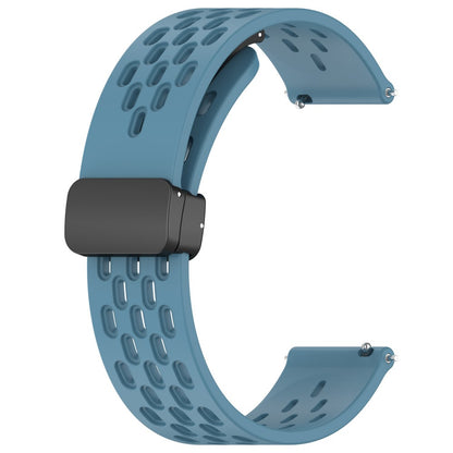 Vildt Smuk Metal Og Silikone Universal Rem passer til Smartwatch - Blå#serie_4