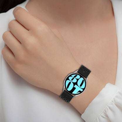 Vildt Smuk Metal Og Silikone Universal Rem passer til Smartwatch - Blå#serie_4