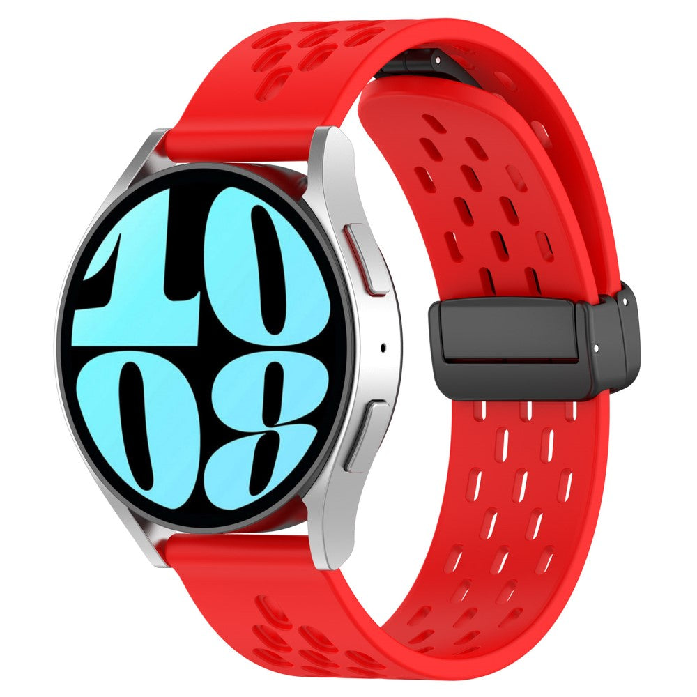 Vildt Smuk Metal Og Silikone Universal Rem passer til Smartwatch - Rød#serie_5