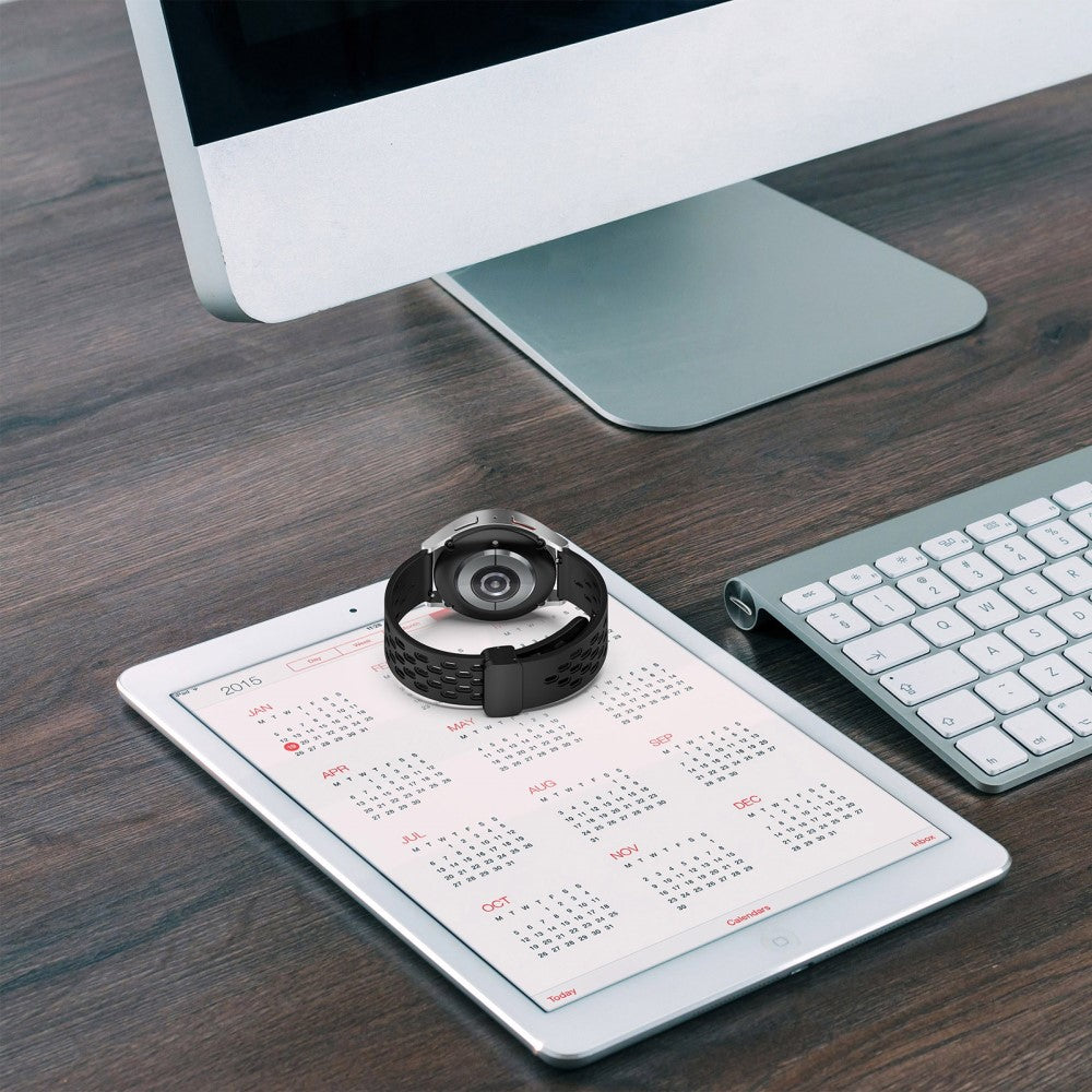 Vildt Smuk Metal Og Silikone Universal Rem passer til Smartwatch - Rød#serie_7