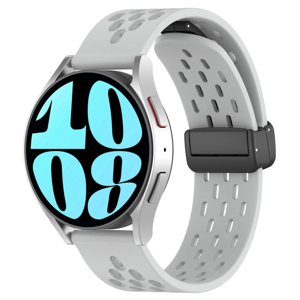 Vildt Smuk Metal Og Silikone Universal Rem passer til Smartwatch - Sølv#serie_9