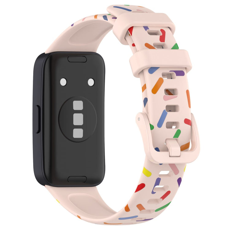 Vildt Elegant Silikone Rem passer til Huawei Band 8 - Pink#serie_3