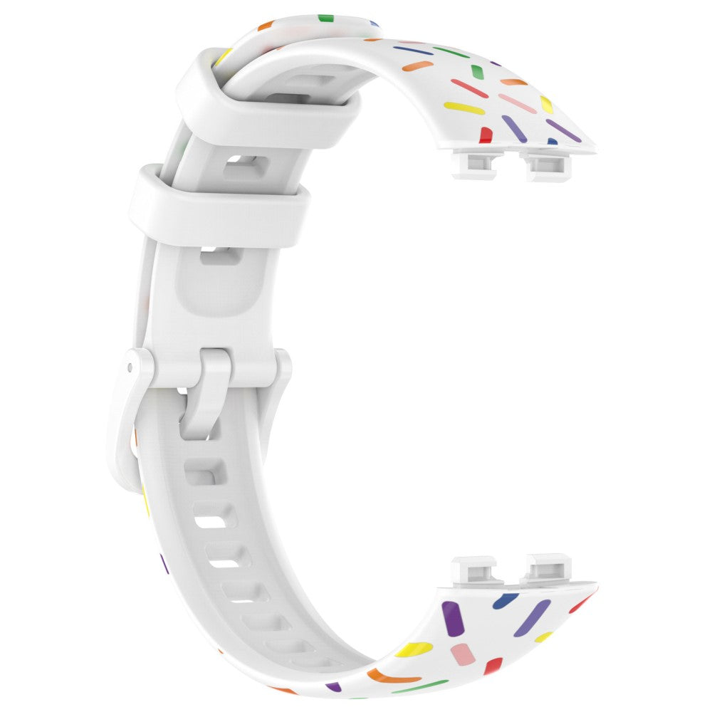 Vildt Elegant Silikone Rem passer til Huawei Band 8 - Hvid#serie_7