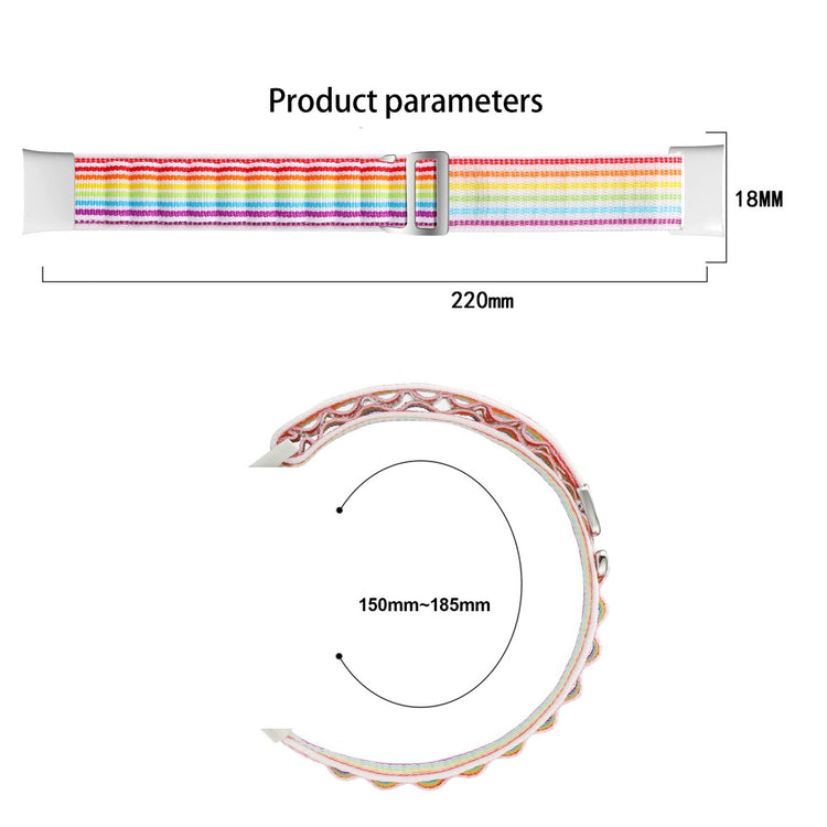 Vildt Rart Nylon Rem passer til Xiaomi Mi Band 7 Pro - Sort#serie_6