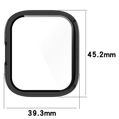Meget Fint Xiaomi Redmi Band 3 Cover med Skærmbeskytter i Plastik og Hærdet Glas - Sort#serie_1