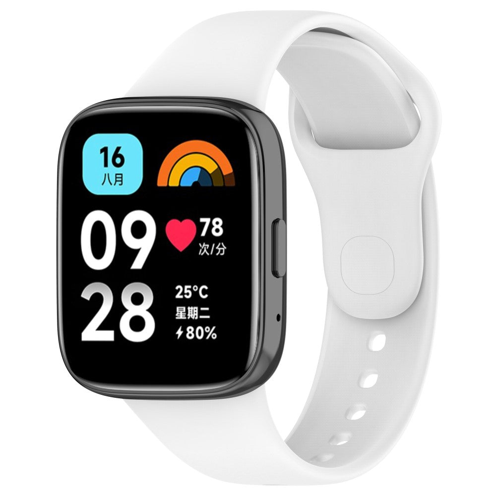 Silikone Universal Rem passer til Xiaomi Redmi Watch 3 Active / Xiaomi Mi Watch Lite 3 - Hvid#serie_2