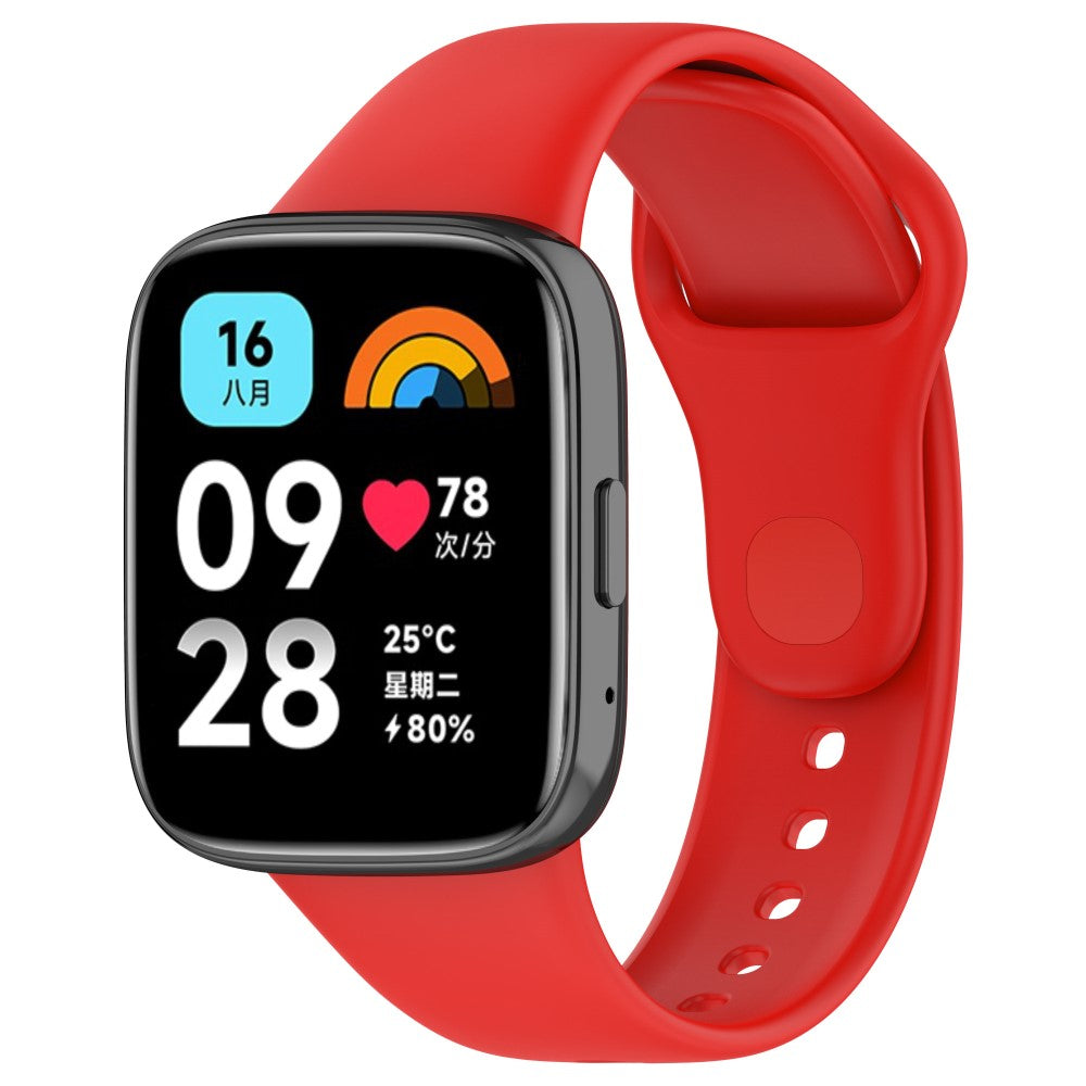 Silikone Universal Rem passer til Xiaomi Redmi Watch 3 Active / Xiaomi Mi Watch Lite 3 - Rød#serie_6