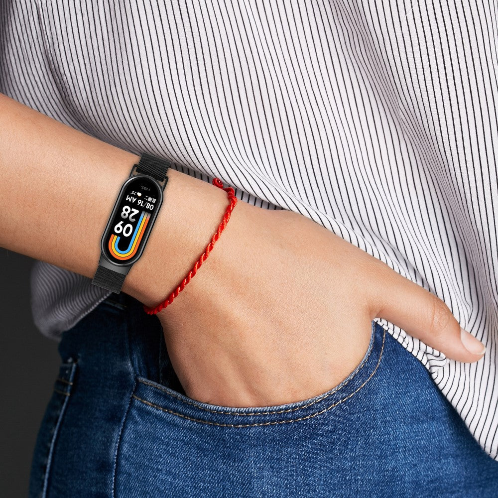 Vildt Nydelig Metal Rem passer til Xiaomi Smart Band 8 - Guld#serie_2