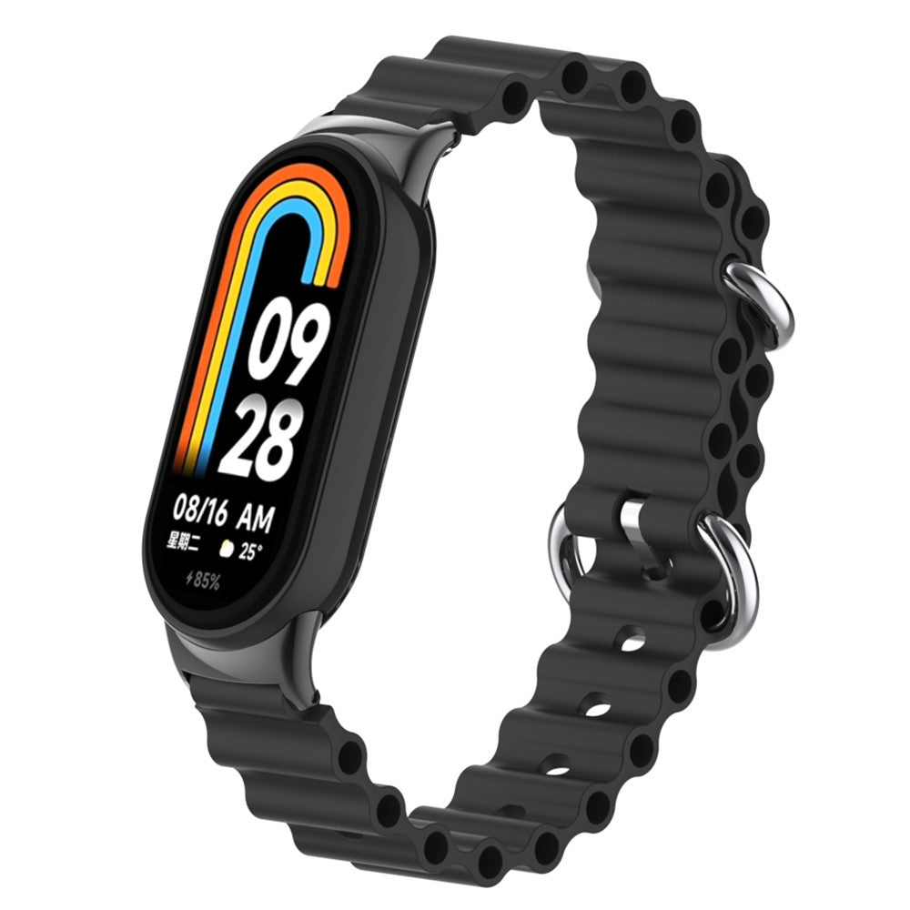 Flot Silikone Cover passer til Xiaomi Smart Band 8 - Sort#serie_13