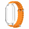 Xiaomi Smart Band 8 ocean style silicone strap - Orange / Transparent Case