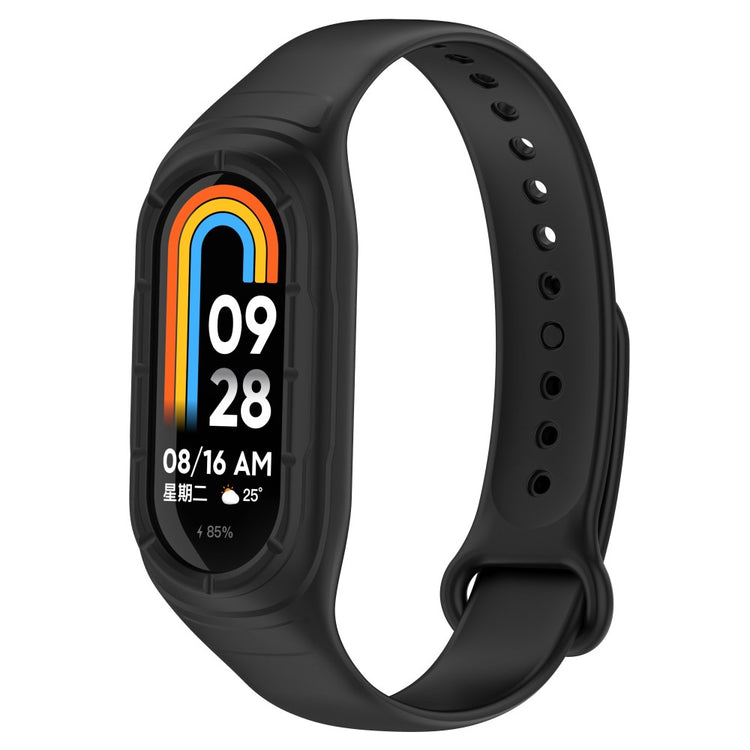 Alle Tiders Silikone Rem passer til Xiaomi Smart Band 8 - Sort#serie_1