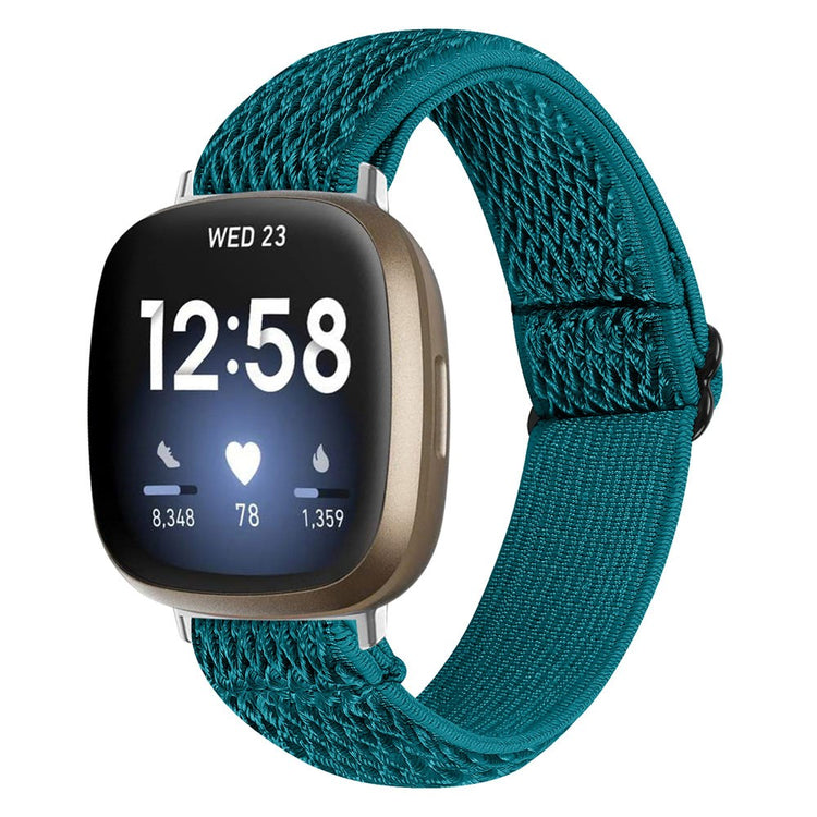 Smuk Nylon Universal Rem passer til Fitbit Sense 2 / Fitbit Versa 4 - Grøn#serie_7