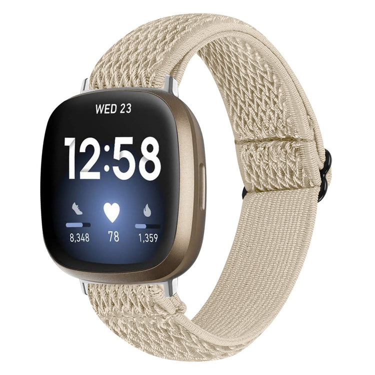 Smuk Nylon Universal Rem passer til Fitbit Sense 2 / Fitbit Versa 4 - Brun#serie_8