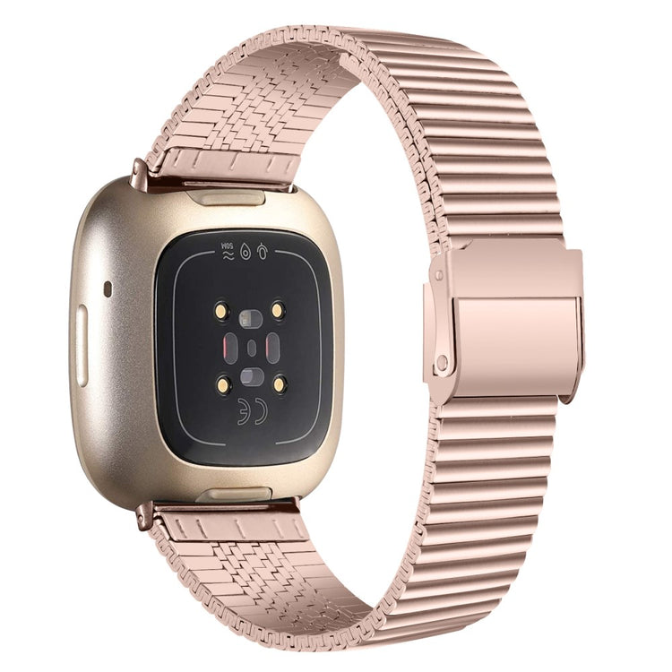 Yndigt Metal Universal Rem passer til Fitbit Sense 2 / Fitbit Versa 4 - Pink#serie_1