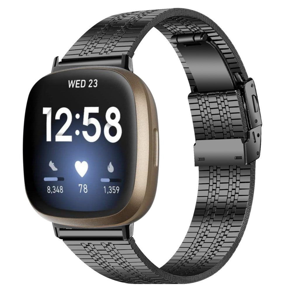 Eminent Metal Universal Rem passer til Fitbit Sense 2 / Fitbit Versa 4 - Sort#serie_101