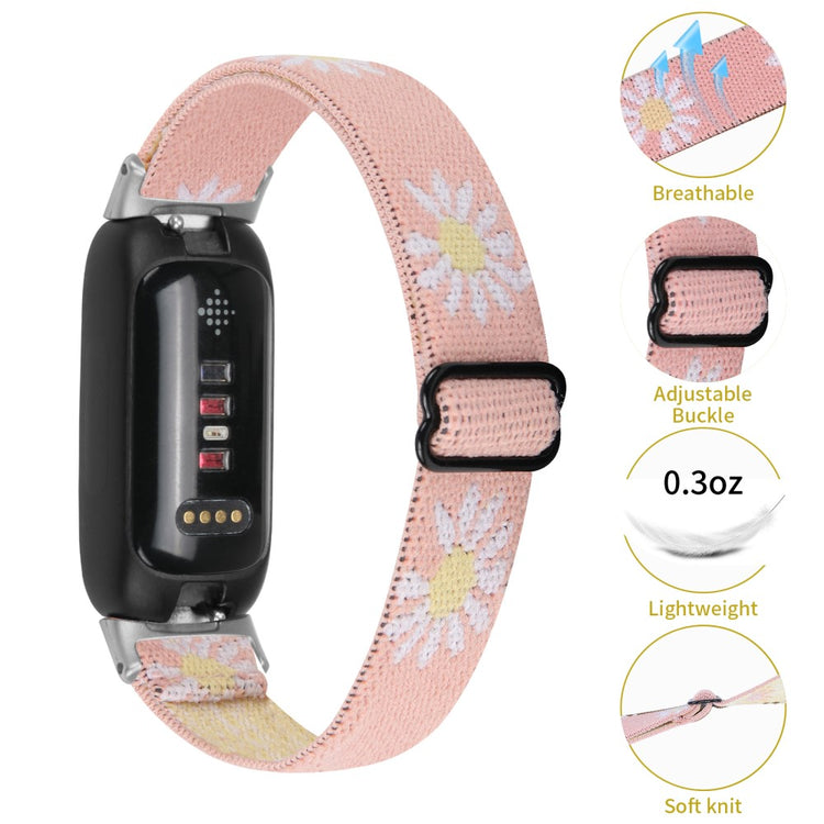 Skøn Nylon Rem passer til Fitbit Inspire 3 - Pink#serie_10