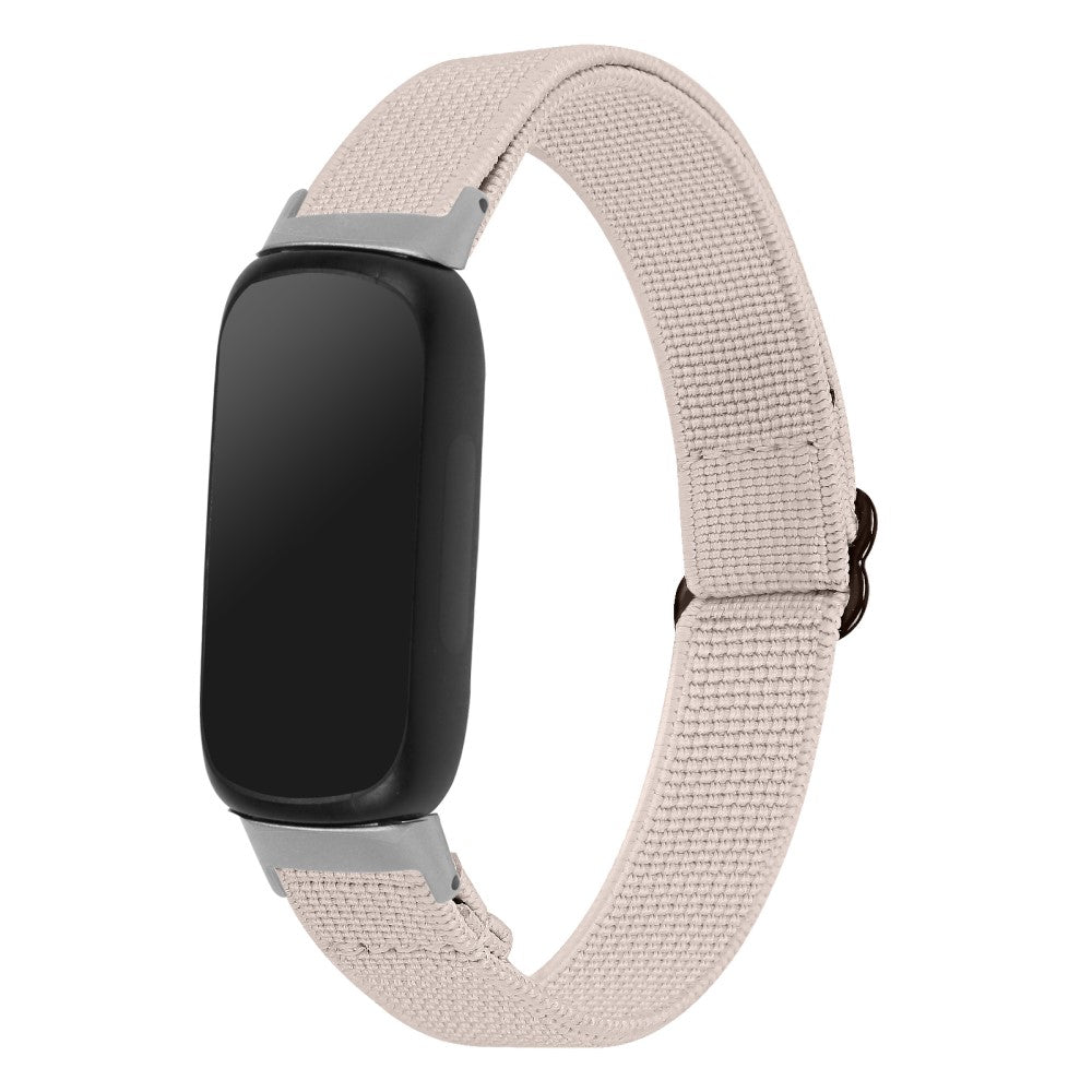 Cool Metal Og Nylon Rem passer til Fitbit Inspire 3 - Hvid#serie_14