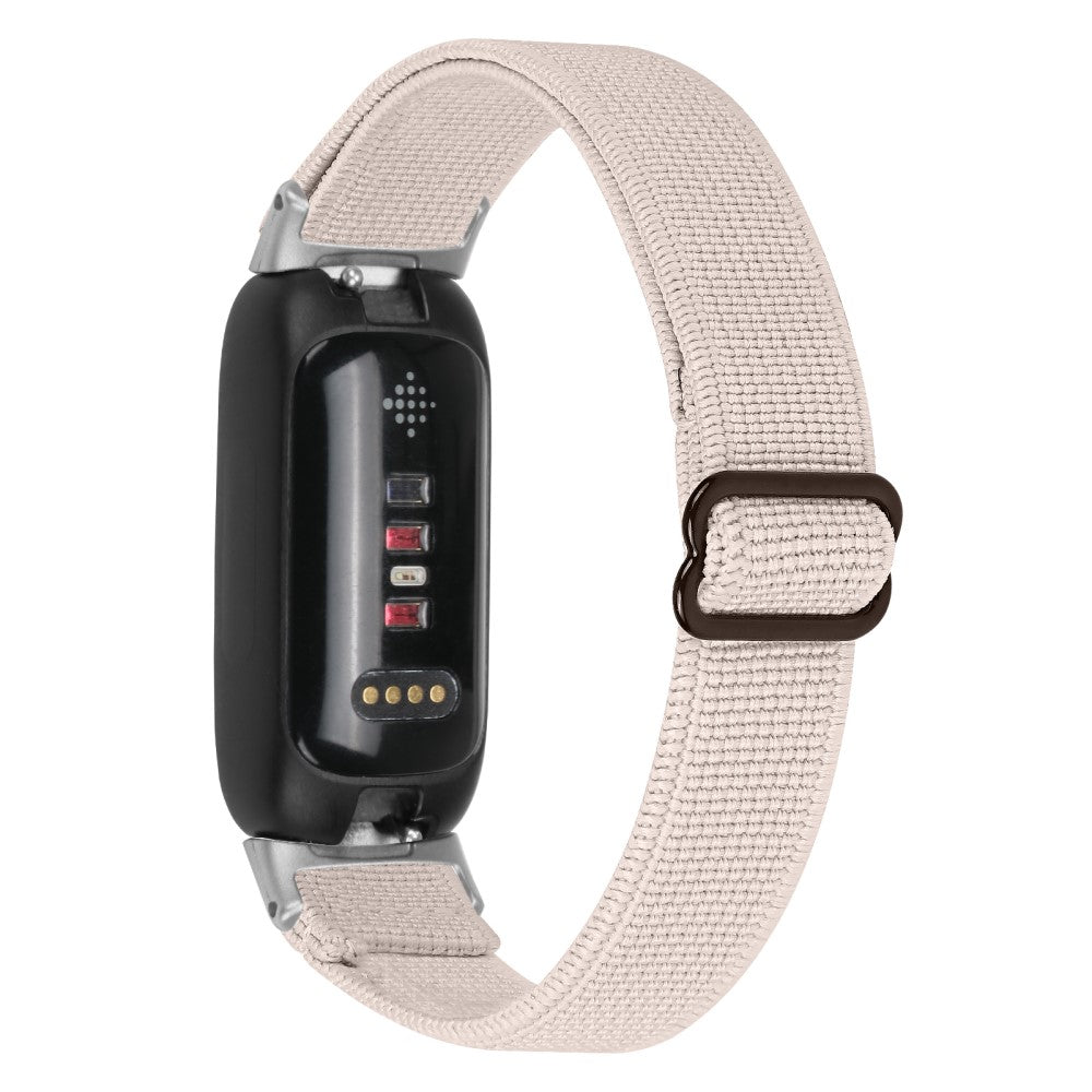 Cool Metal Og Nylon Rem passer til Fitbit Inspire 3 - Hvid#serie_14